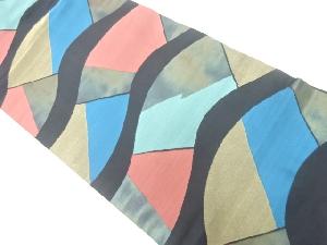 抽象模様織出し名古屋帯